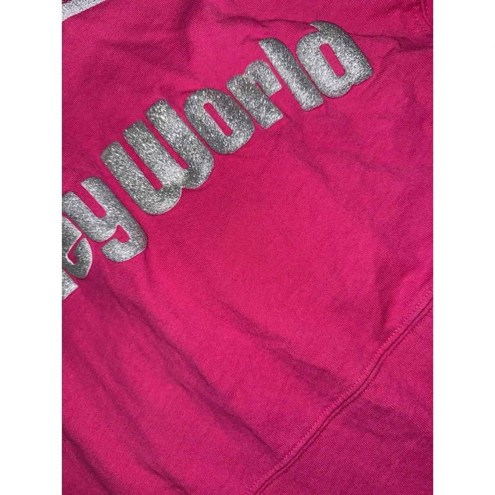 Disney Parks Walt Disney World Spirit Jersey Shirt Hot Pink Silver Glitter sz M - Picture 7 of 10